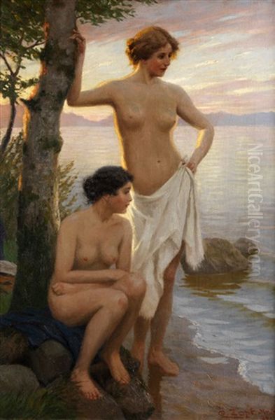 Zwei Frauen Am See - view 1