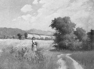 Madchen In Sommerlandschaft by Gyula Zorkoczy