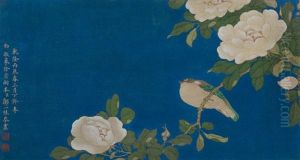 Camellia And Bird
