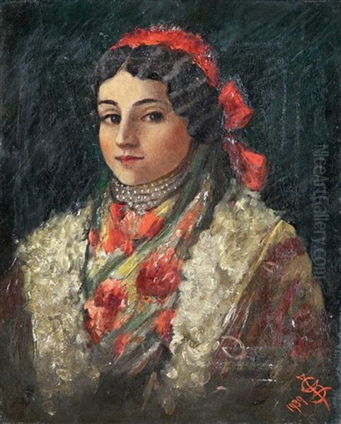 Girl In Folk Costume - view 1