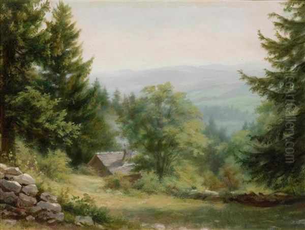 Mountain Landscape With Hut - view 1