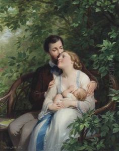 Feeding The Baby by Fritz Zuber-Buehler