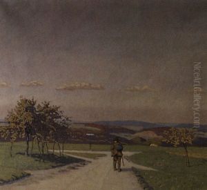 Sommerlandschaft Mit Wandere