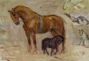 Deux Chevaux by Lorand (Roland) Zubriczky