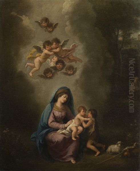 Madonna Col Bambino, San Giovannino E Angeli - view 1
