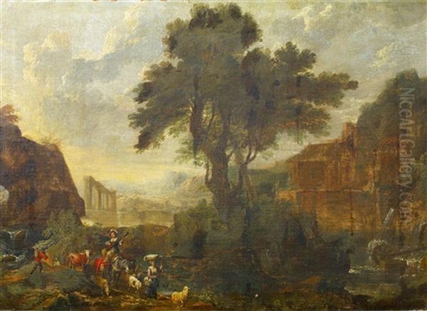 Italienische Landschaft Mit Hirten - view 1
