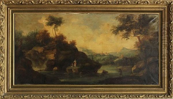 Italian Landscape With Figures - view 1