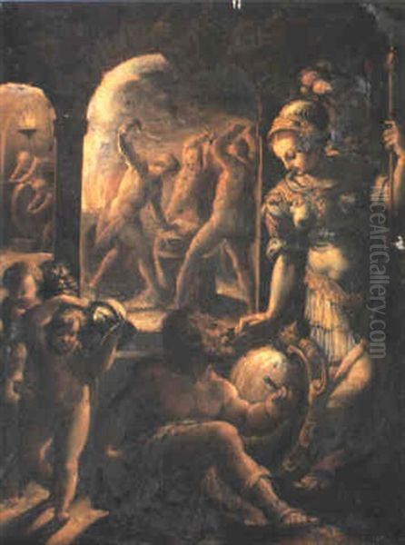 Minerva At The Forge Of Vulcan - view 1