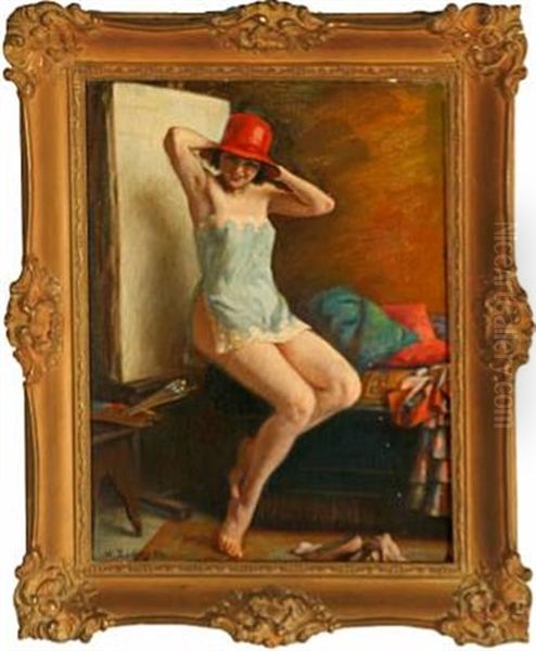 Young Model With A Red Hat - view 1