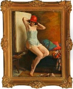 Young Model With A Red Hat by Walter Zuchors