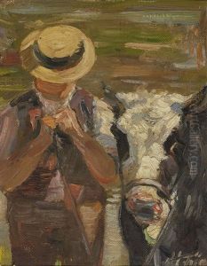 Shepherd Boy With Young Cattle
