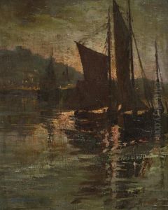 Harbour By Moonlight by Robert Brough