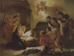 The Adoration Of The Shepherds by Francesco Zugno the Elder