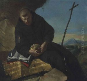 Saint Francis In Meditation, Holding A Skull by Francesco Zugno the Younger