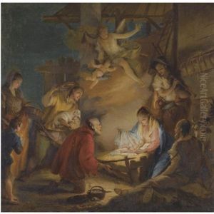 The Adoration Of The Shepherds by Francesco Zugno the Younger