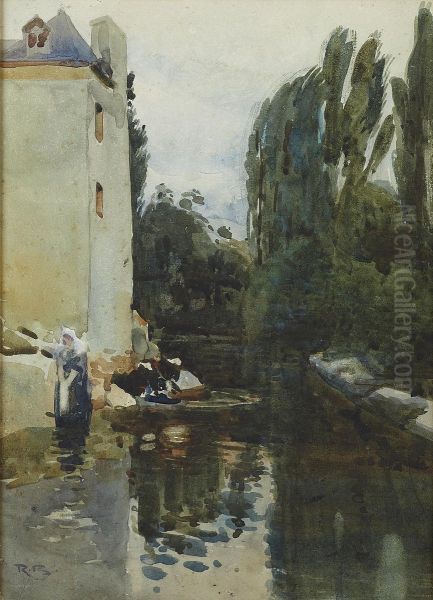 Washerwomen By The Stream - view 1