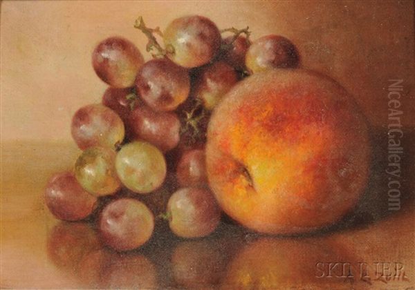 Still Life With Peach And Grapes - view 1