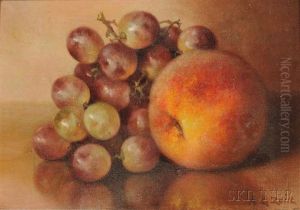 Still Life With Peach And Grapes
