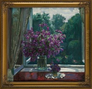 Campanula In Window