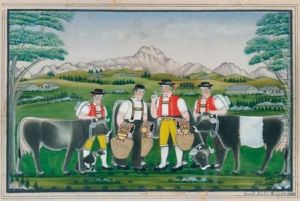 Alpfahrt (cattle Lift) by Johannes Zuelle