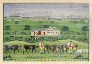 Alpfahrt (cattle Lift) by Johannes Zuelle