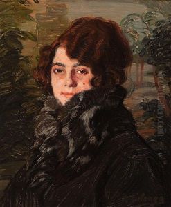 Retrato De Madame Penaud by Ignacio Zuloaga Y Zabaleta