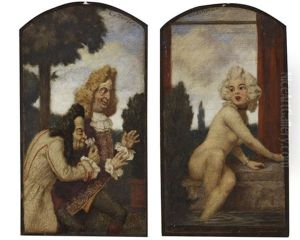 2 Gemalde: Mademoiselle Susanna Im Bade (pair)