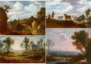 Vier Diverse Landschaftsstudien by Robert Zuend