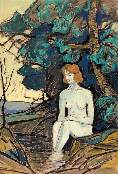 Femme Nue Sous Les Arbres - view 1