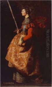 Santa Catalina De Alejandria by Francisco De Zurbaran