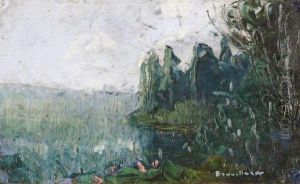 Bord De Riviere by Eugene Brouillard