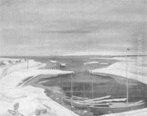 Hafen Im Schnee (nordsee) by Maryan Zurek