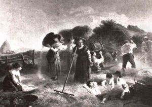 Peasant Family Harvesting by Abraham Andre Zwahlen