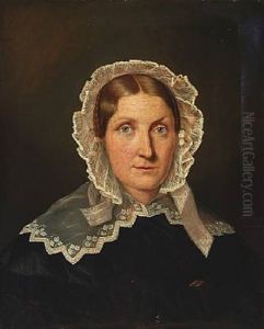Portraits Of A Married Couple (pair) by Frederik Ludvig Christian Zweidorff