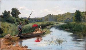 Sunday Boating by Pierre Andre Brouillet