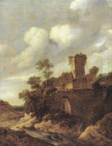 Weite Landschaft Mit Sanddunen Und Feldweg by Cornelis van Zwieten