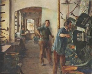 L'atelier De Papier Peint En Alsace by Marie Augustin Zwiller