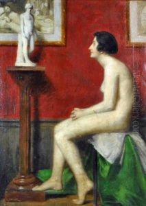 The Artists Model by Marie Augustin Zwiller