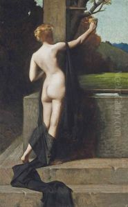 At The Water Fountain by Marie Augustin Zwiller