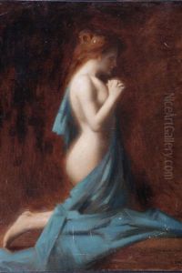 Nu Drape Et Priant by Marie Augustin Zwiller