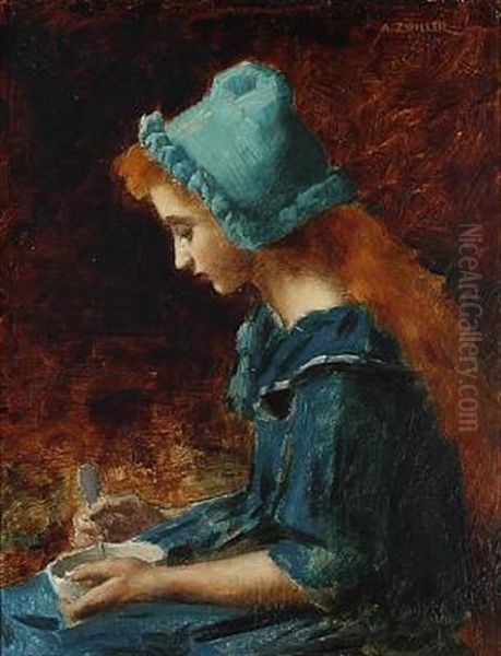 A Girls Sits With A Bowl In Her Hand - view 1