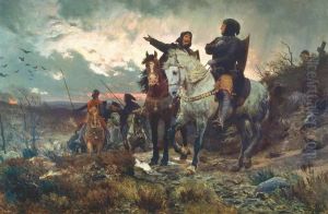 De Sammensvorne Rider Fra Finderup Lade Efter Mordet Pa Erik Klipping I 1286 by Otto Bache