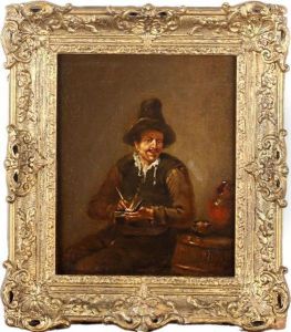 Portrait Of A Man Smoking A Pipe