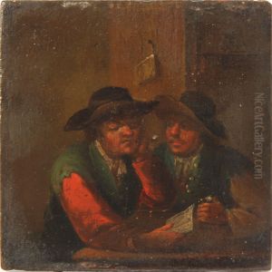 Two Men On A Pub by Adriaen Brouwer