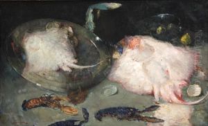 A Still Life With Skates And Lobster