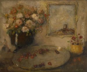Composition Aux Fleurs Et Aux Cerises by Jules Brouwers