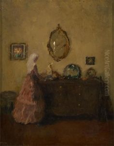 Jeune Fille A La Commode by Jules Brouwers