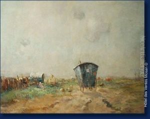 Le Campement Des Gitans by Jules Brouwers