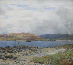 A Steam Vessel On A Scottish Sound, Possibly The Kyles Ofbute by Alexander Kellock Brown