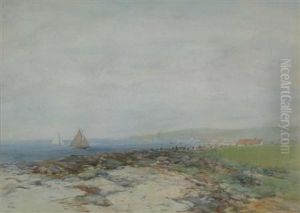 Sailing Boats In A Bay by Alexander Kellock Brown